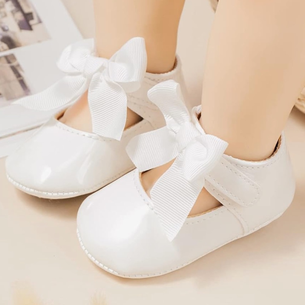 White Baby Bow Shoes
